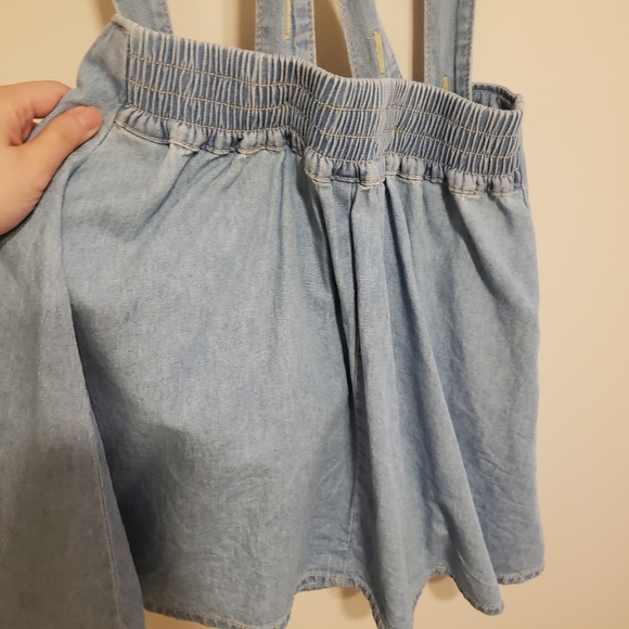 2for$10 Denim suspender skirt with straps - Picture 3 of 5